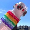 Gxadwzy Pony Beads 6 x 9 mm Glitter with Large