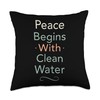 Aquarium Cleaner Fish Tank Technician Algae Scrub Throw Pillow
