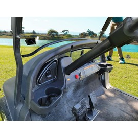 Huskey Parts Company Club Car Precedent Dash Kit with Locks for 2008.5-Up Precedent Golf Cart Models, Carbon Fiber Finish