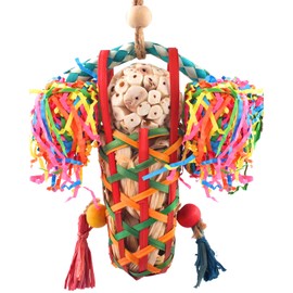 KATUMO Bird Toys Parakeet Toy Cockatiel Shredding Toys Conure Foraging Sola Toys for Conure Cockatiel Parakeet Lovebird Small to Medium Birds