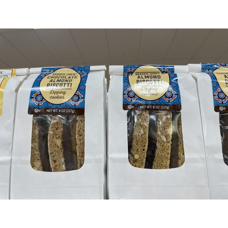 Trader Joe's 2 Packs Trader Joe's Chocolate Almond Biscotti Dipping
