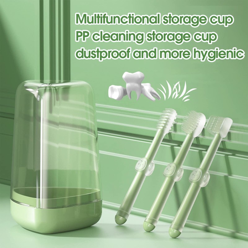 VVHOMIFE 3-Piece Pet Silicone Toothbrush Set for Small Dogs and