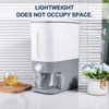 Rubtlamp 22.5-25 Lbs Gray Rice Dispenser, Rice Container with Lid,