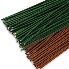 80Pcs Floral Wire, 30cm/11.8in Length 3mm/0.12in Diameter Floral Stems, 18 Gauge Flower Wire Wrapped with Paper, Florist Wire for Artificial Flowers, Wreath, Bouquet (Mixed Color)