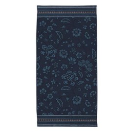 PIP STUDIO Jasmin Jaquard Bath Towel Dark Blue 70 x 140 cm (Pack of 1)