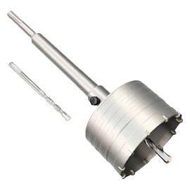 Sierra de agujero para hormigón de 3-3/4 pulgadas, broca de núcleo de acero de tungsteno de 3.740 in para bloques de cemento, ladrillo, roca, paredes de tablones para tuberías o mini líneas divididas