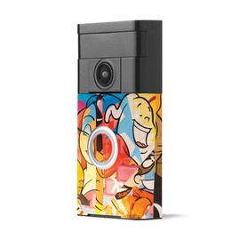 MightySkins Skin Compatible with Ring Video Doorbell - Cartoon Smiles | Protective, Durable, and Unique Vinyl Decal wrap Cover | Easy to Apply, Remove, and Change Styles | Made in The USA