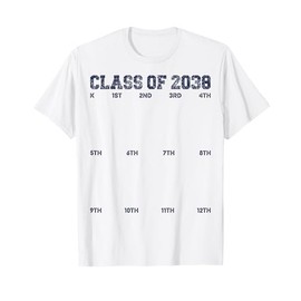 Class of 2038 Grow With Me Shirt Handprint Shirt K to 12th T-Shirt