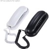 Domary Portable Corded Telephone Phone Pause/Redial/Flash Wall Mountable Base Handset