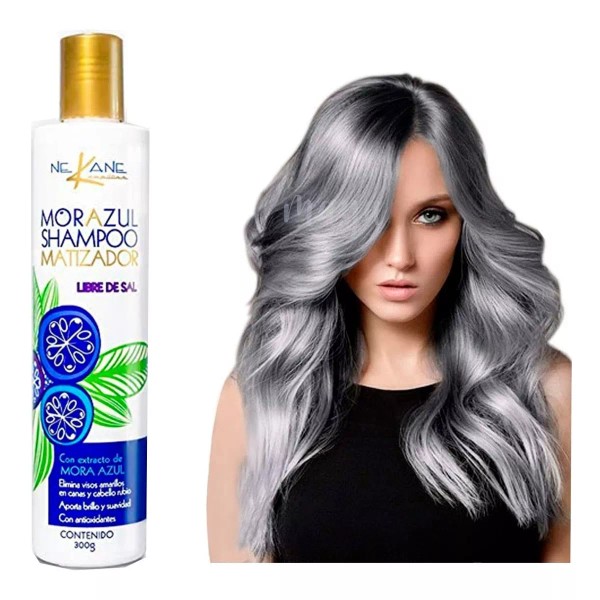 Nekane Shampoo Mora Azul 24 Pz Matizador Rubios Canas 300ml