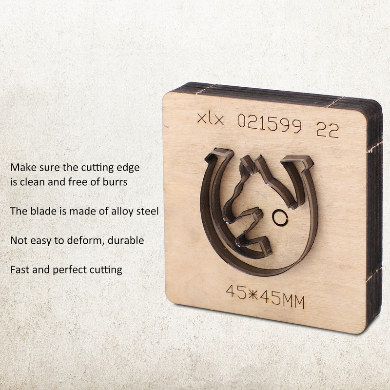 Leather Punching Die Wolf Shaped Alloy Steel and Birch High