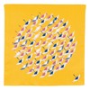 Musumi Furoshiki 50 Himemusubi Adeline Klam Crane, Yellow, 19.7 inches