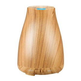 Aesthetics Ultrasonic Wood-Finish Aroma Diffuser with Optional Oils (Oak Wood)