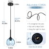 JHLBYL Blue Glass Pendant Light fixtures, Mini Glass Pendant Light