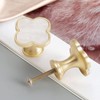 MOROBOR 6 Pcs Four-Leaf Clover Cabinet Knobs Creative Bling Zinc