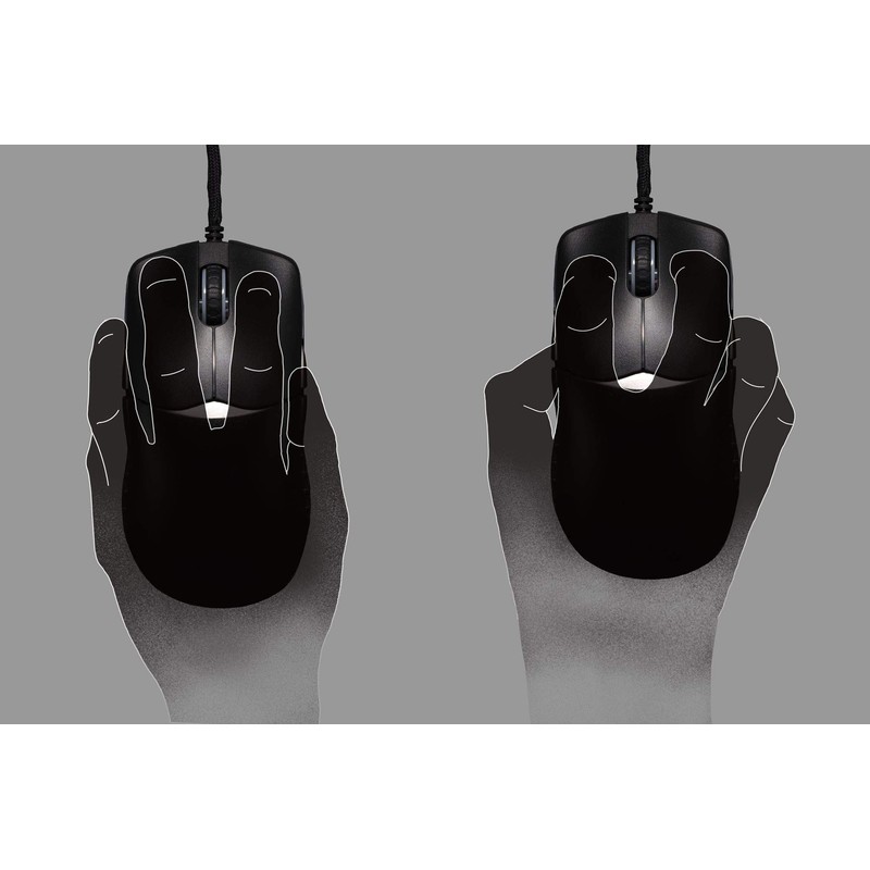 Ducky Feather Gaming Mouse, Black, USB, 7 Buttons, 16000 DPI,
