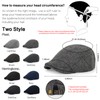 Geyanuo 3Pcs Newsboy Cap for Men Classic Warm Adjustable Flat