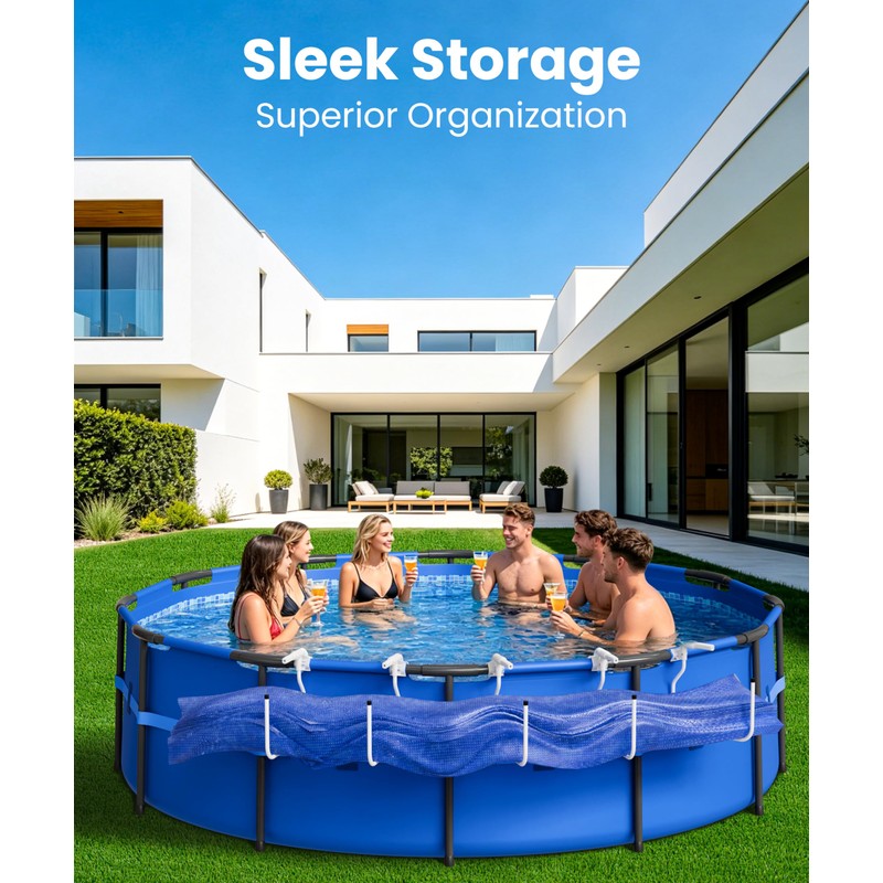Teisaiko 5-Pack Adjustable Solar Cover Holder for Above Ground Pool
