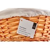 Premier Housewares Wicker Bread Basket with Cream Fabric Lining, 10