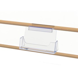 Marketing Holders 2 Pack Slatwall Sticker Holder for 3.5" x 2" Decals Clear Acrylic Single Pocket Display for Retail and Gift Shops No Assembly Required