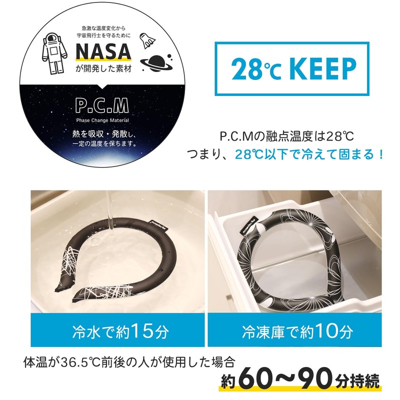 monochroice Cool Ring, Cool Neck Ring, Heatstroke Prevention, Heat Prevention