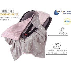 Swaddling Blanket 100% Cotton 85 x 85 cm Cuddly Blanket for Pushchairs Baby Car Seat Universal Baby Blanket Double Sided Baby Blanket Buggy Car Seat
