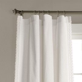 Lush Decor, White Rosalie Window Curtain Panel Pair, 84" x 54"
