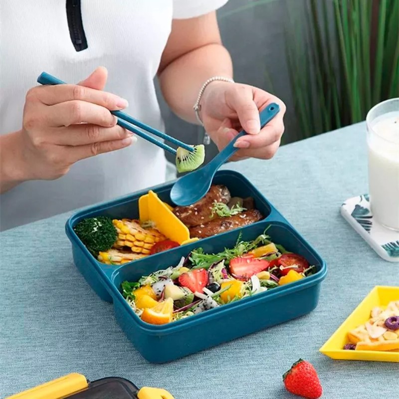 OEM Lonchera Hermetica 1.5lt Lunch Box Kawaii Cubiertos