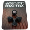 Garage-SixtySix 4 Ventilkappen Modell Chicago SCHWARZ Motiv: ST