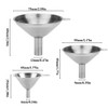 Stainless Steel Funnel, Pack of 3, Stackable Small Funnel, Kitchen