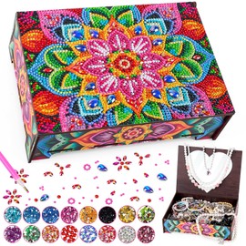 Gifts Girls 7 8 9 10 11 Years, Diamond Painting Jewellery Box Children from 8 10 Years, Craft Set Children from 6 Years, Creative Crafts, Birthday Gifts, Girls 5-12, Diamond Painting Toy