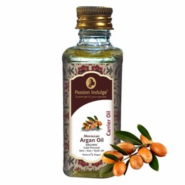 Passion Indulge Natural Moroccon Argan Carrier Oil for Hair Growth, Dandruff and Scalp Disorders - 60ml