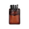 TOURBON Chest Pocket Pen Holder Genuine Leather Guard Tool Pen