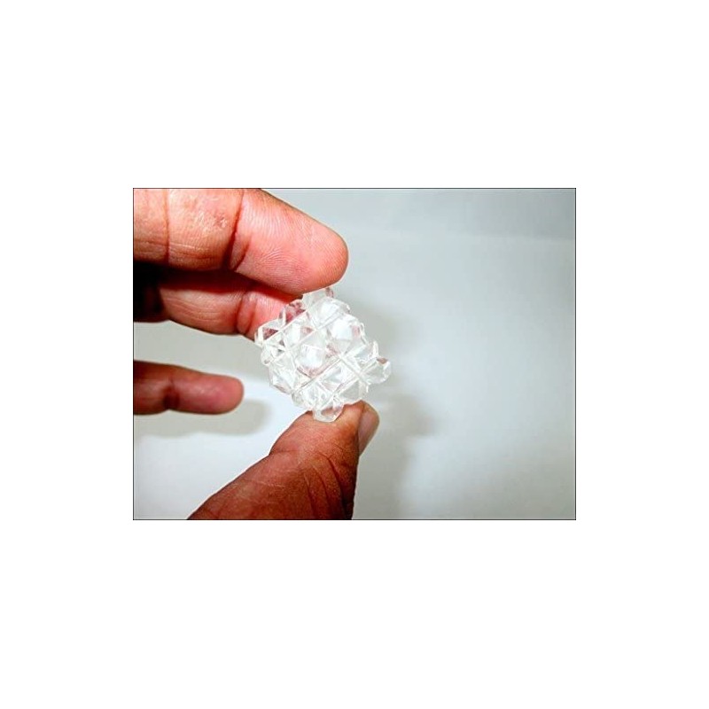 Jet International Crystal Quartz Pyramid Cube 54 Lemurian Gemstone