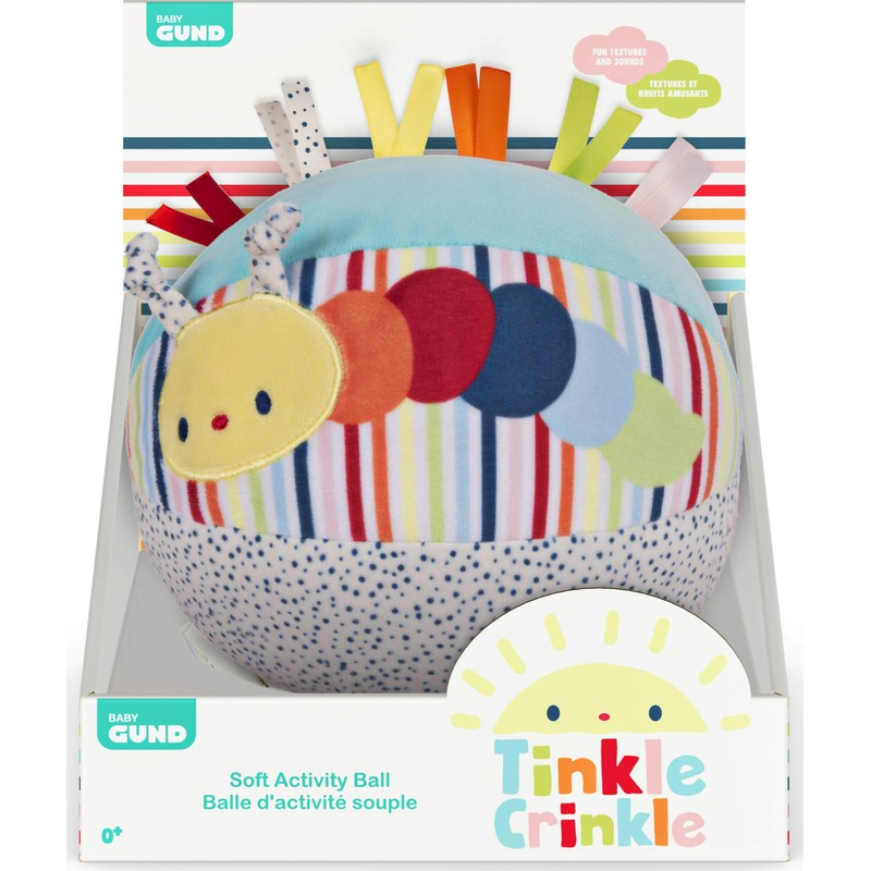 GUND Baby Tinkle Crinkle Soft Activity Ball Plush, 7"