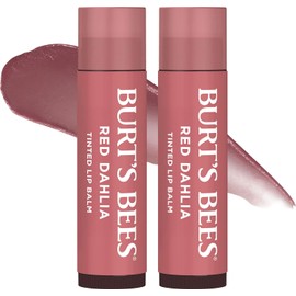 Bálsamo labial tintado natural Burt's Bees, rojo (Red dahlia), 2 unidades