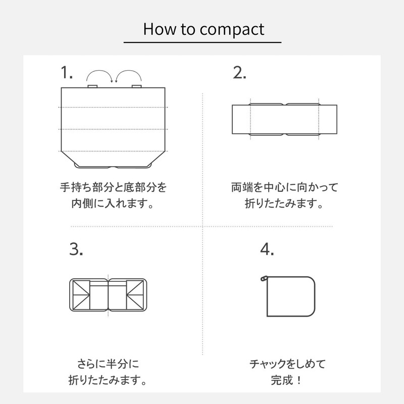 FUJI JAPAN Posh Sack Compact Insulated Eco Bag, Folding Bag,