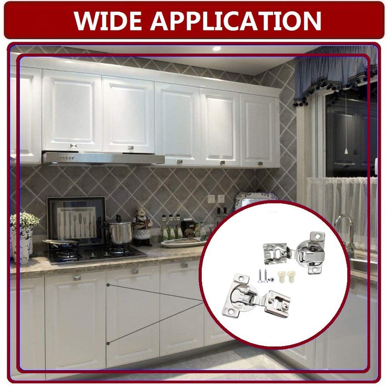 STIANC 6 Pack Soft Close Cabinet Hinges, 3/4" Overlay Soft