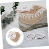 SHOWERORO Heart Shaped Ring Pillow Decorative Jewelry Box for Earrings