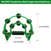YAYUZEST Half Moon Musical Tambourine Double Row Metal Jingles Hand