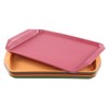 Leendines Plastic Food Serving Trays, 6 Packs Cafeteria Trays