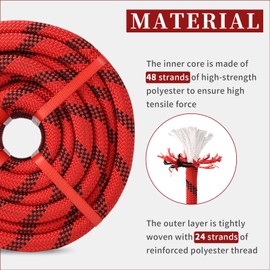 Arborist Rope 5/8in Climbing Rope Tree Rope for Outdoor Climbing Swing Sailing Halyard