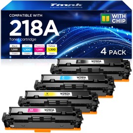 218A W2180A Toner Cartridges 4 Pack for Color LaserJet Pro