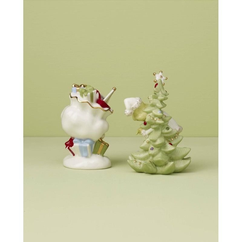 Lenox 896340 Merry Grinchmas Salt & Pepper Set, 2-Piece, Green,