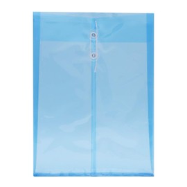 Clear Holder, Clear File Case, Set of 10, Transparent, A4 Document File Folders, Document Storage Case, Vertical, Gusset, Envelopes, Waterproof, Lightweight, PP Storage Bag, Document Storage, Later Case, Grommets, Stationery, Office, Office Supplies, Blu