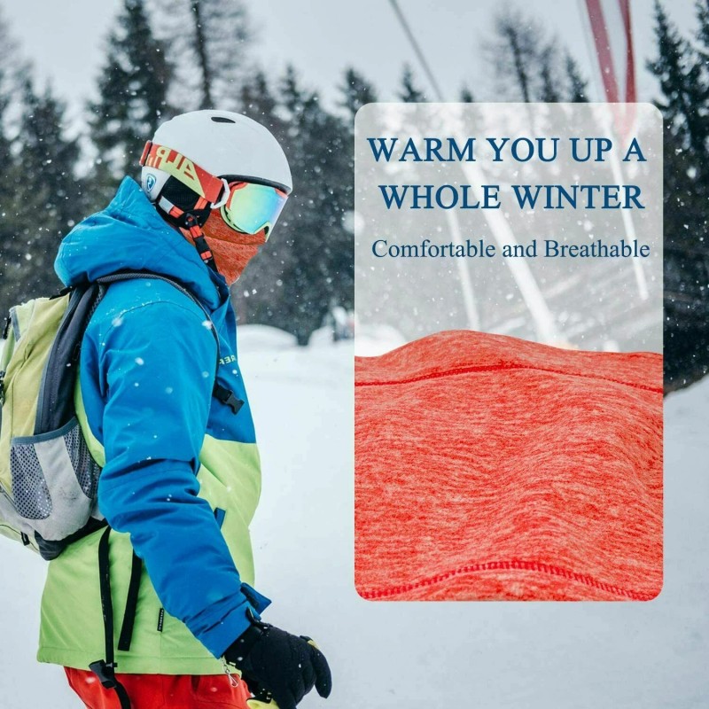 Unbranded Winter Neck Gaiter Fleece Warm Scarf Cover for Ski