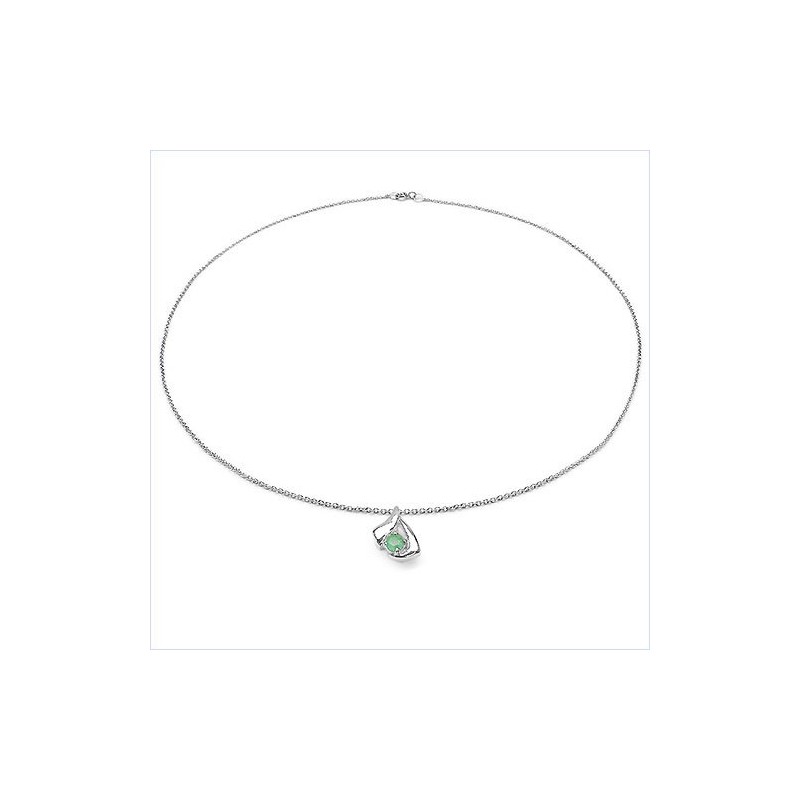 Jewelry-Schmidt-Necklace / pendant-emerald-925 Silver Rhodium