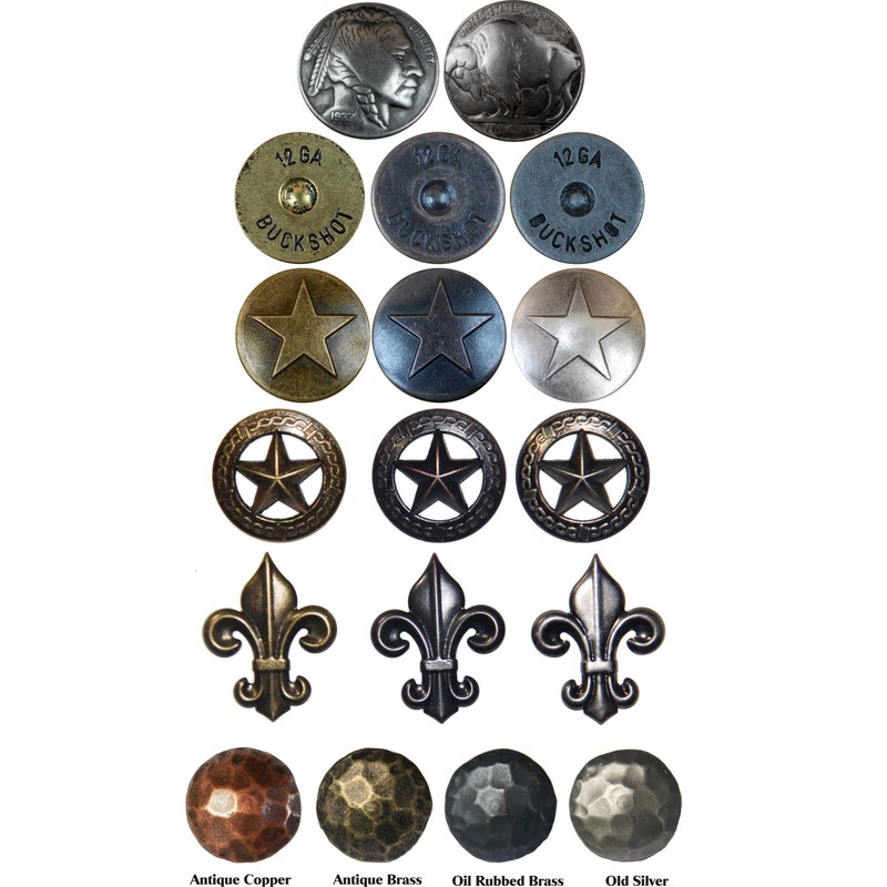 25 Small Clavos Rustic hamered Nailheads in Antique Copper About