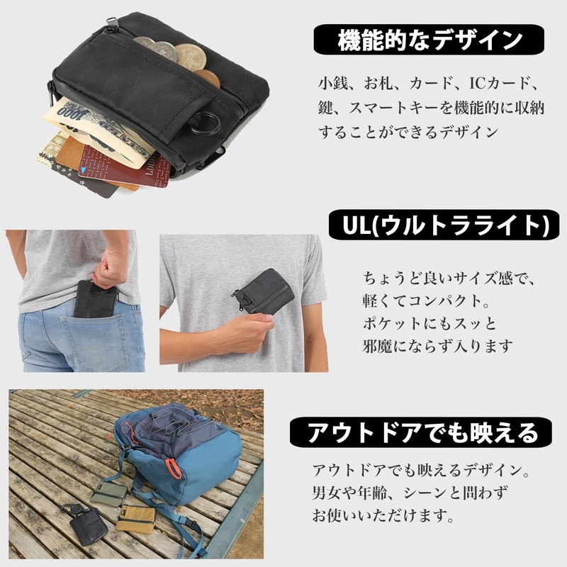 Shoebill X-PAC Pass Case, Commuter Wallet, Coin Purse, Outdoor, Waterproof,