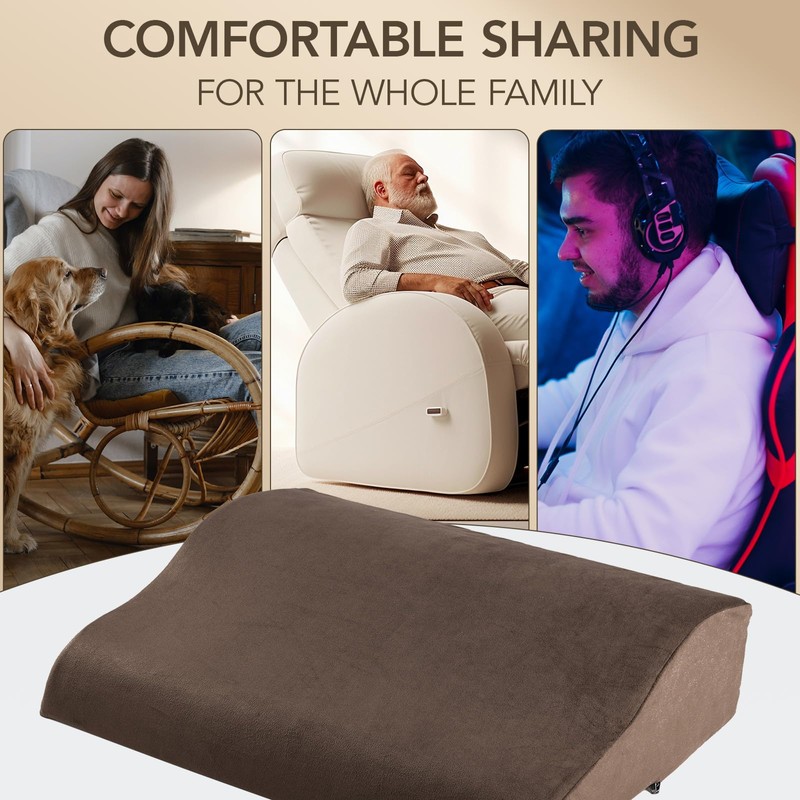 SofGlowly Lumbar Support Pillow for Recliner,Large Memory Foam Back Support